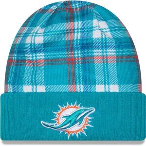 NEW - 2024 New Era Cold Weather Statement Knit Beanie (Miami Dolphins)